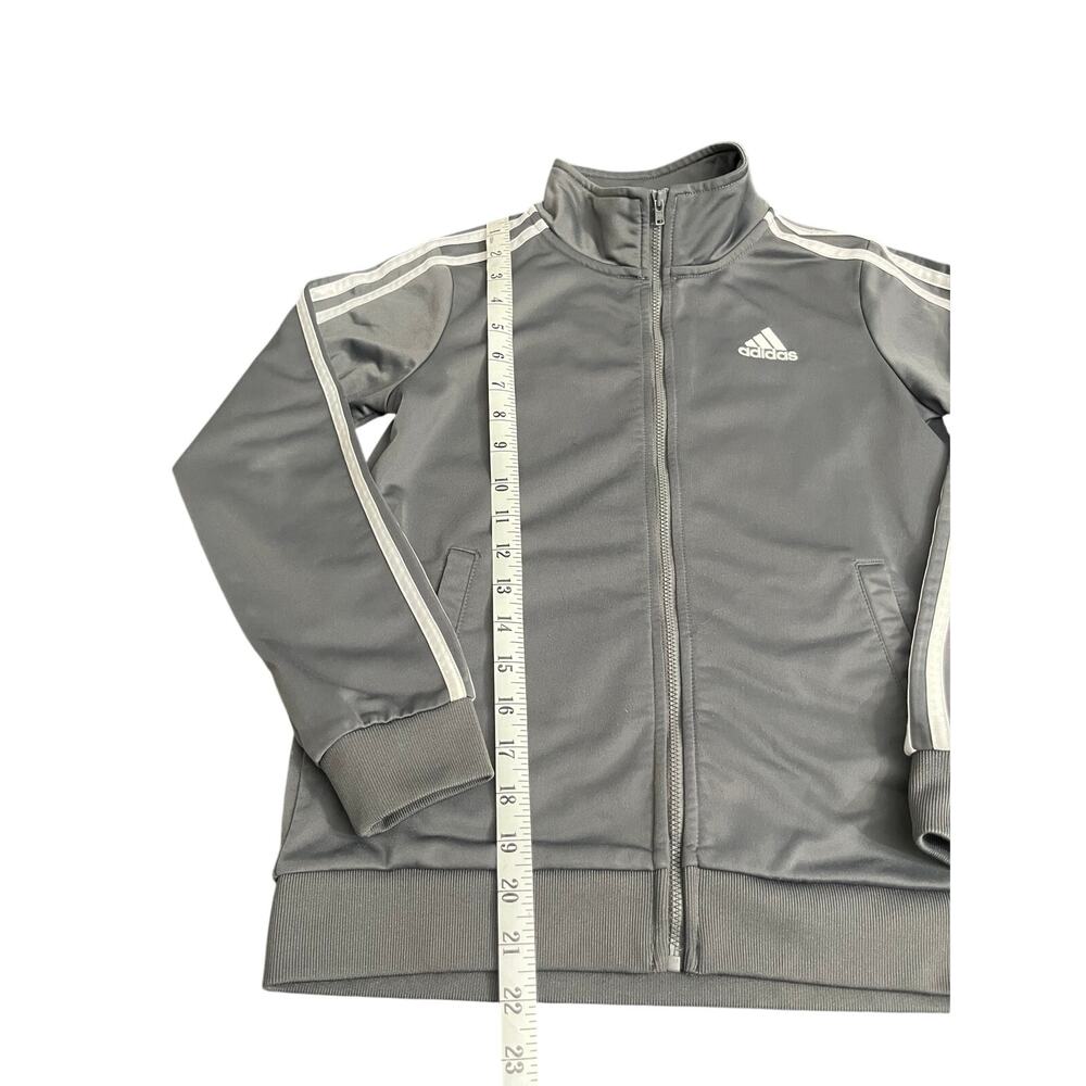Adidas Boys Track Jacket Gray Size (10/12 M) - Picture 4 of 5